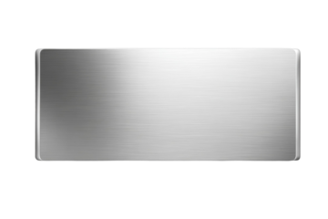 A silver rectangular object with a shiny surface
