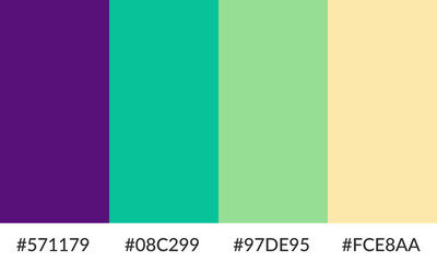 Abstract color palette banner versatile collection of shade and swatch