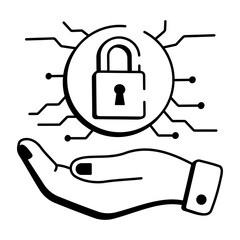 A sketchy style icon representing firewall protection