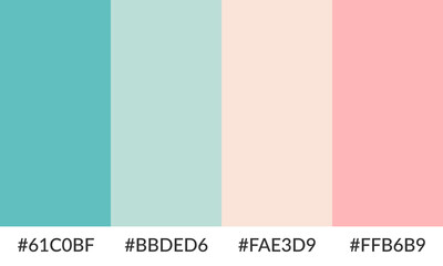 Abstract color palette banner versatile collection of shade and swatch