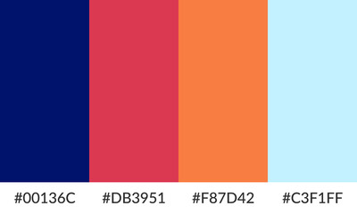 Abstract color palette banner versatile collection of shade and swatch