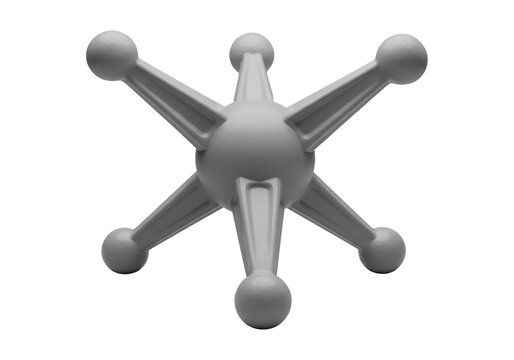 Geometric Gray Molecular Structure on Black Background A Three Dimensional Render - Powered by Adobe