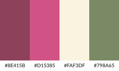 Abstract color palette banner versatile collection of shade and swatch
