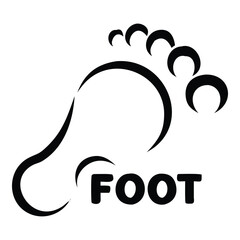 Obraz premium Minimalist Footprint Vector Icon for Podiatry and Footcare