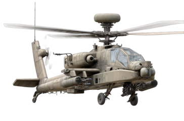 Military attack helicopter, side view (1)