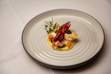 Fine Dining Seafood Plate