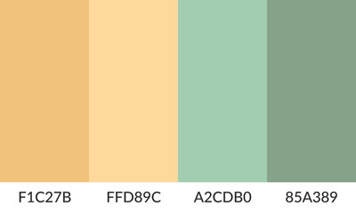 Abstract color palette banner versatile collection of shade and swatch