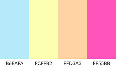 Abstract color palette banner versatile collection of shade and swatch