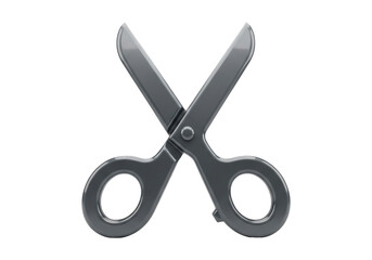 Isolated Silver Metal Scissors Tool for Cutting Object with Transparent Background