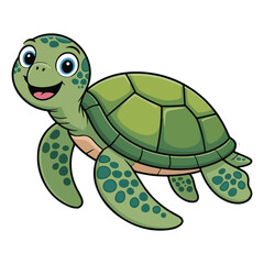 Obraz premium Turtle Funny animal cartoon vector art