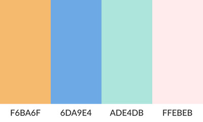 Abstract color palette banner versatile collection of shade and swatch