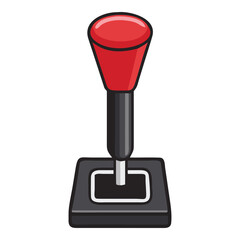 Manual Transmission Stick Shift Car Gear Shifter Illustration