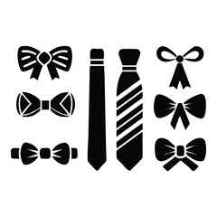 Formal Neckwear Vector Collection Bow Ties and Neckties