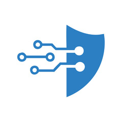 Digital Security Shield Vector Icon Data Protection Cybersecurity