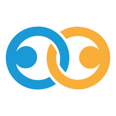 Abstract Interlocking Rings Logo Design Unity Partnership Collaboration Concept