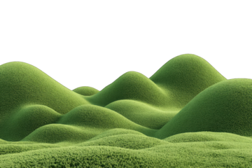 Rolling green hills, smooth texture