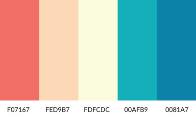 Abstract color palette banner versatile collection of shade and swatch