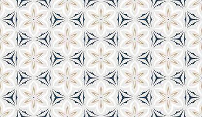 Floral abstract geometric seamless pattern for a vintage textile wallpaper design