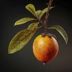 Isolated Loquat on a transparent background photorealistic soft detailed textures and warm light