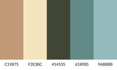 Abstract color palette banner versatile collection of shade and swatch