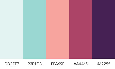 Abstract color palette banner versatile collection of shade and swatch