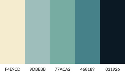 Abstract color palette banner versatile collection of shade and swatch