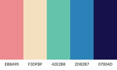 Abstract color palette banner versatile collection of shade and swatch