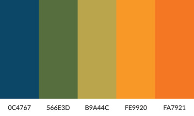 Abstract color palette banner versatile collection of shade and swatch