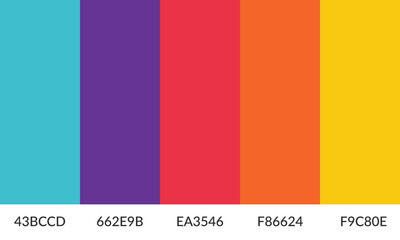 Abstract color palette banner versatile collection of shade and swatch