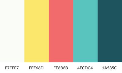 Abstract color palette banner versatile collection of shade and swatch