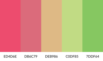 Abstract color palette banner versatile collection of shade and swatch