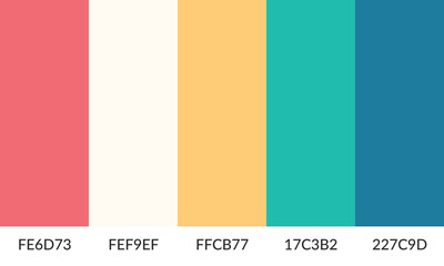 Abstract color palette banner versatile collection of shade and swatch