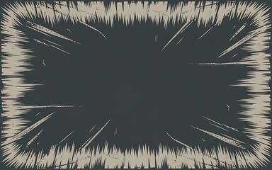 Grunge Textured Border Frame with Jagged Edges and Dark Gray Center image photo
