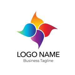 Colorful Logo Abstract Design Business