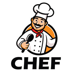 Chef Logo - Professional Culinary Icon with Spatulas