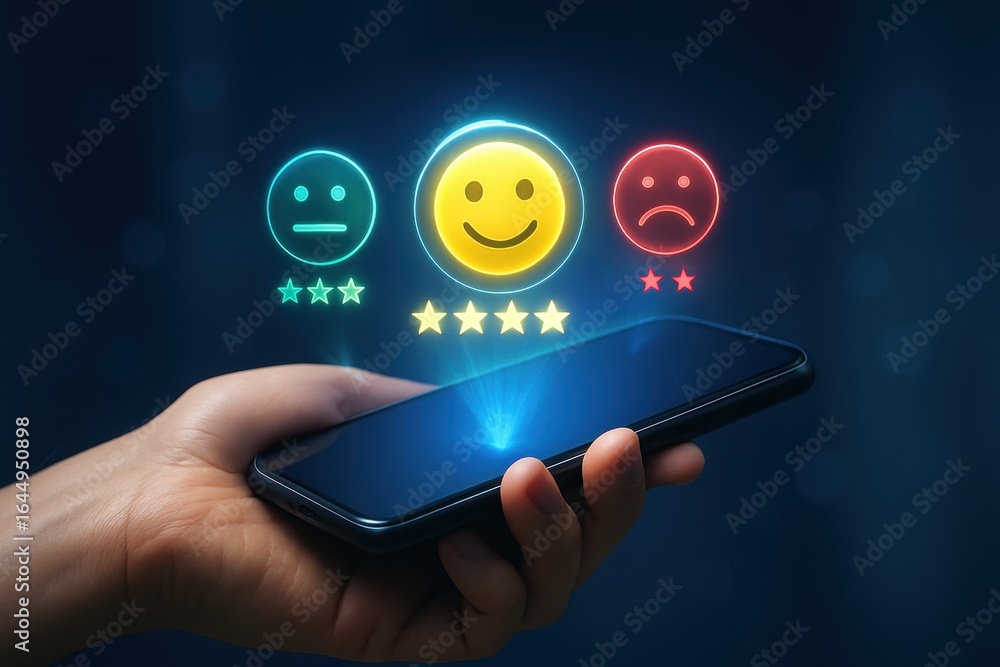 Poster customer feedback: a digital representation of customer satisfaction, using a smartphone to assess r