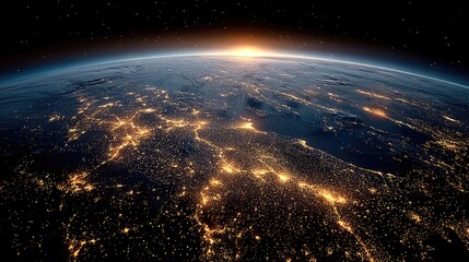 Obraz premium Sunrise Over The World