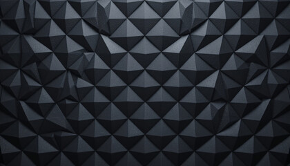 Fototapeta premium Abstract Dark Triangular Tile Pattern Background, Seamless Geometric Texture