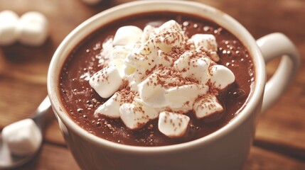Hot chocolate in a mug