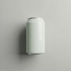 Blank white soda can mockup, perfect for soft drink branding and minimalist packaging design with a refreshing aesthetic