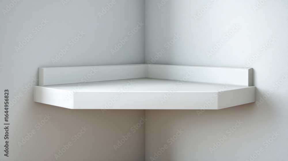 Aufkleber minimalist corner shelf design for efficient space saving solutions