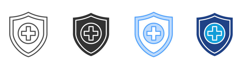 Prevention Icon Set Multiple Style Collection