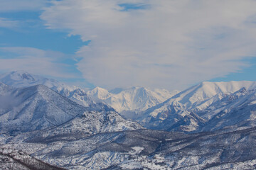 Fototapeta premium The mountains within the borders of Tunceli province extend in the west-east direction as an extension of the Eastern Taurus Mountains.