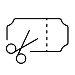 voucher icon with thin style