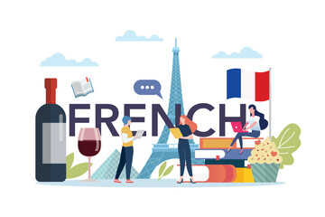 French language class with french culture elements