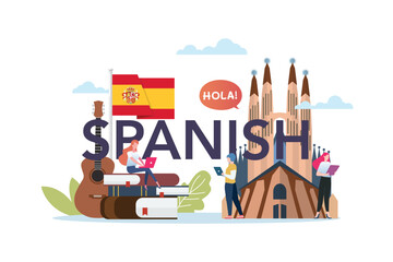 Spanish language class with spanish culture elements