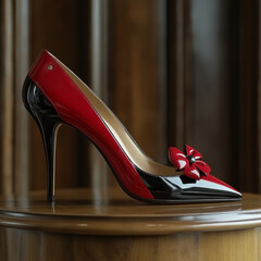 Chic Ruby Bow Pump
