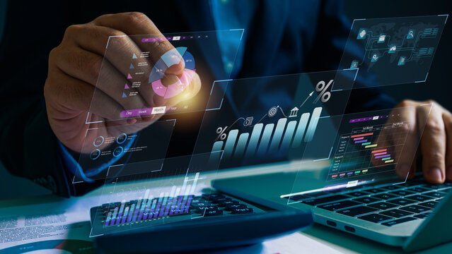 interest rates and dividends, investment returns, income, retirement Compensation fund, investment, dividend tax, Savings Account, Stocks, Finance and investment business growth arrow graph. - Powered by Adobe