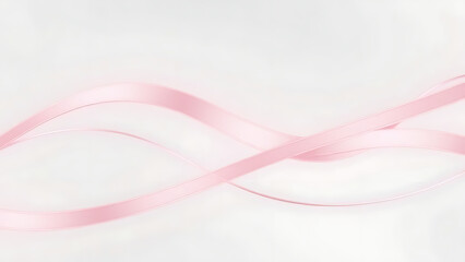 Rose Pink Metallic Curves on Soft Grey Abstract Wallpaper