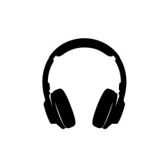 Headphones Icon, Music Icon, Audio Icon, Black and White